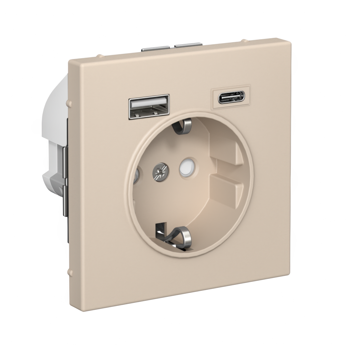 ARTGALLERY РОЗЕТКА 16А с 2 USB A+C, 5В/2,4А/3,0А, 2х5В/1,5А, механизм, ПЕСОЧНЫЙ