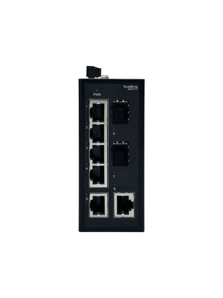 Неуправляемый промышленный коммутатор Ethernet, 6x10/100BaseT, 2x100BaseX SFP