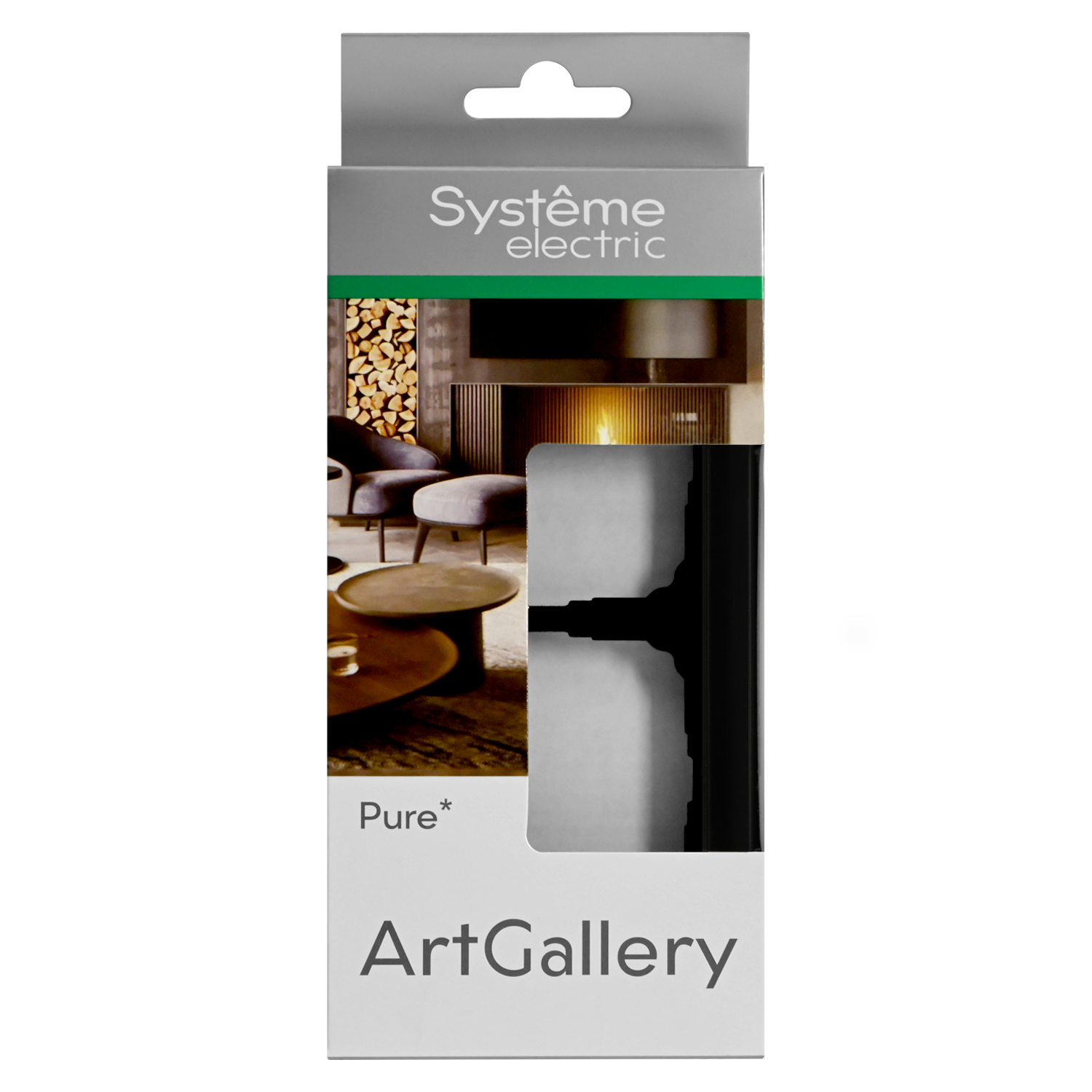 ARTGALLERY PURE 2-постовая РАМКА, МАТОВОЕ ОРГАНИЧЕСКОЕ СТЕКЛО ЧЕРНЫЙ