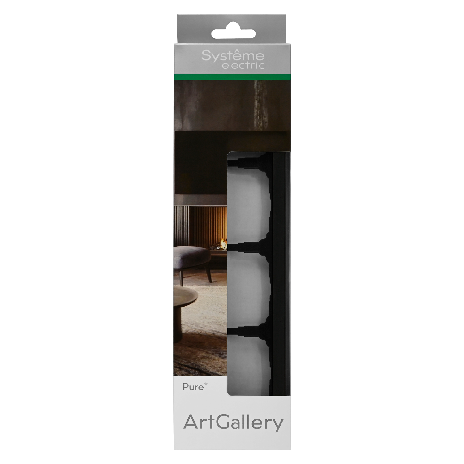 ARTGALLERY PURE 4-постовая РАМКА, МАТОВОЕ ОРГАНИЧЕСКОЕ СТЕКЛО ЧЕРНЫЙ