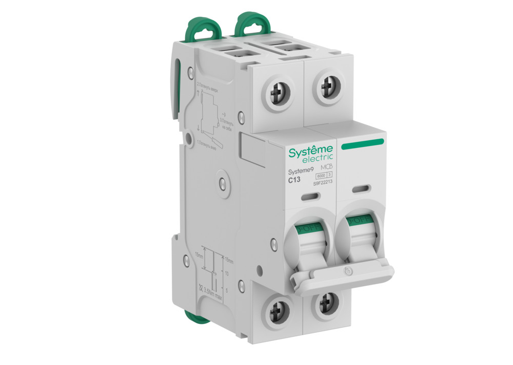 Systeme9 Автоматический выключатель (АВ) C 13A 2P 6kA 400В