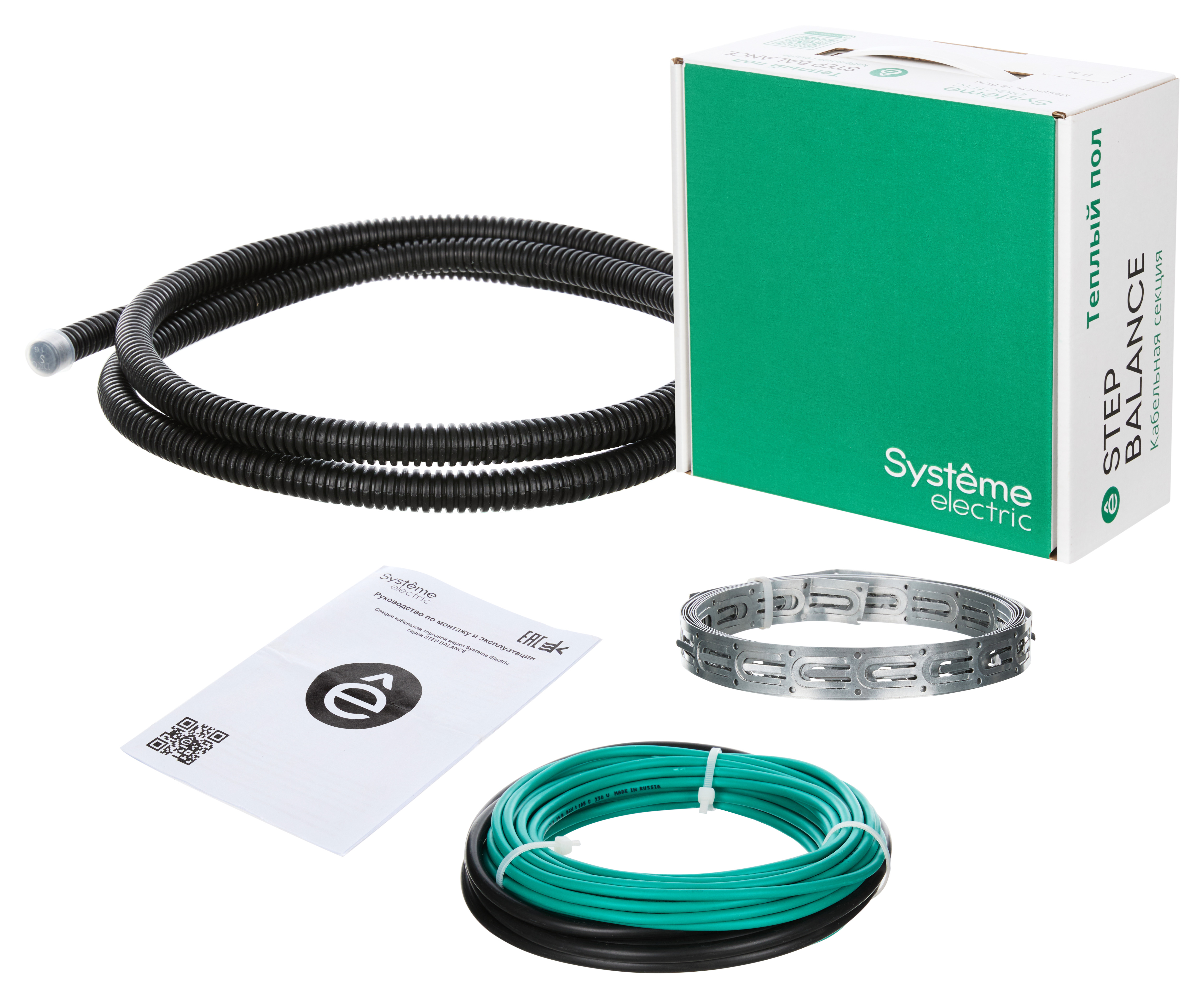 Теплый пол кабельная секция STEP BALANCE, SBC018046, 18 Вт/м, 46 м, S м²:3,2-5,8. Шаг, см: 7-12,5