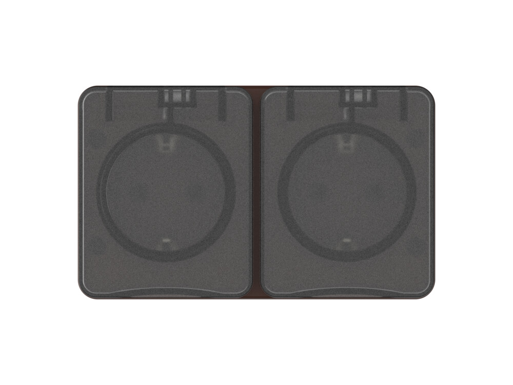 Розетка "AtlasDеsign" IP54 О/У с ЗазК. 2м.(250В,16А, защит.шторки)