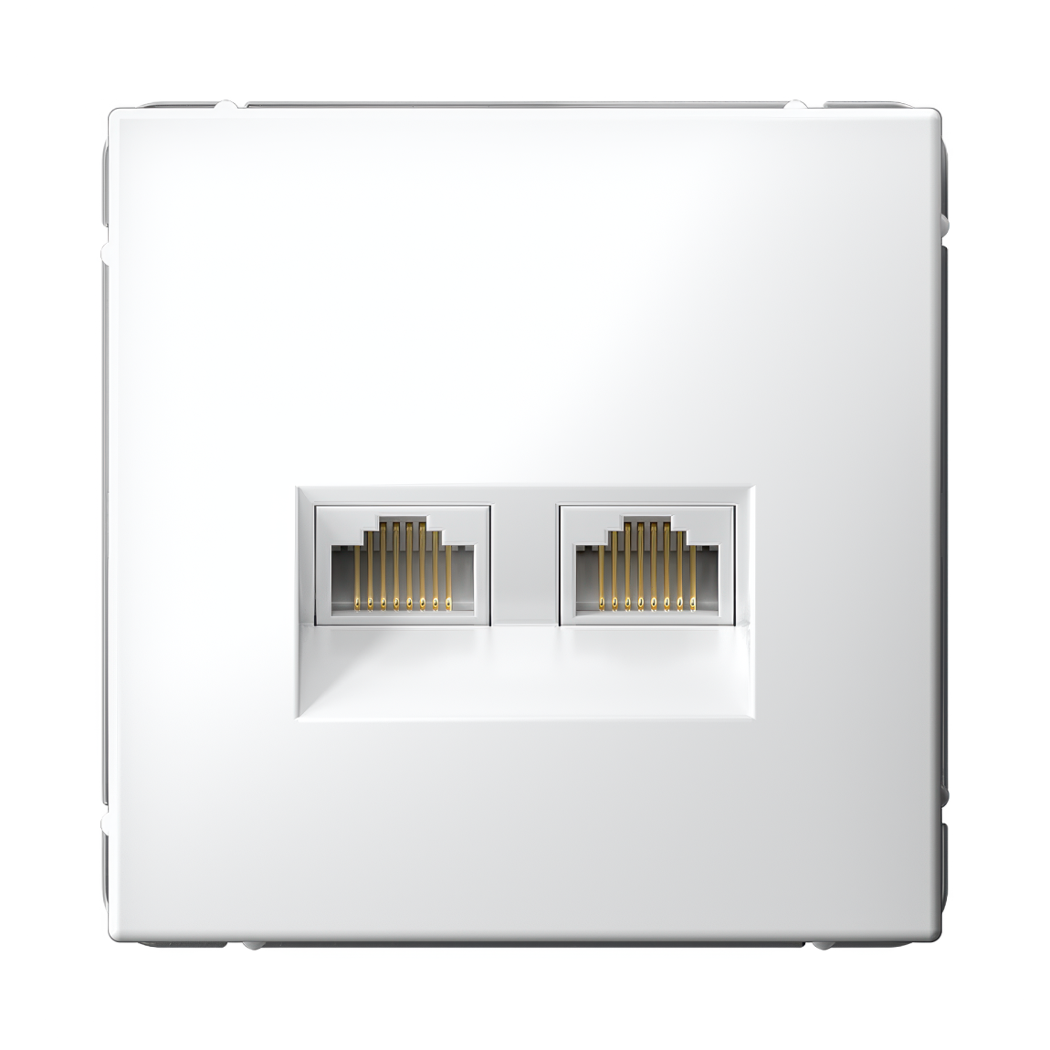 ARTGALLERY РОЗЕТКА двойная компьютерная RJ45+RJ45, кат. 5е, механизм, БЕЛЫЙ