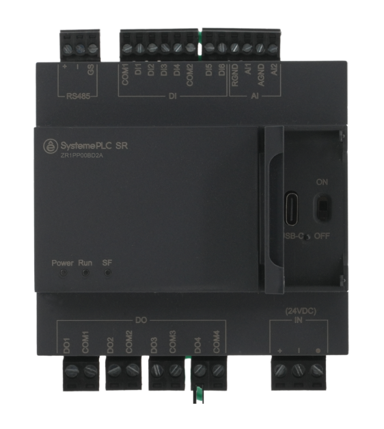 Интеллектуальное реле SR1; 24 VDC; 12 IO: 6 DI, 4 DO (реле); 2 AI; 1xRS485