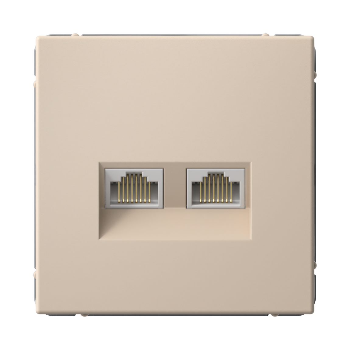 ARTGALLERY РОЗЕТКА двойная компьютерная RJ45+RJ45, кат. 5е, механизм, ПЕСОЧНЫЙ