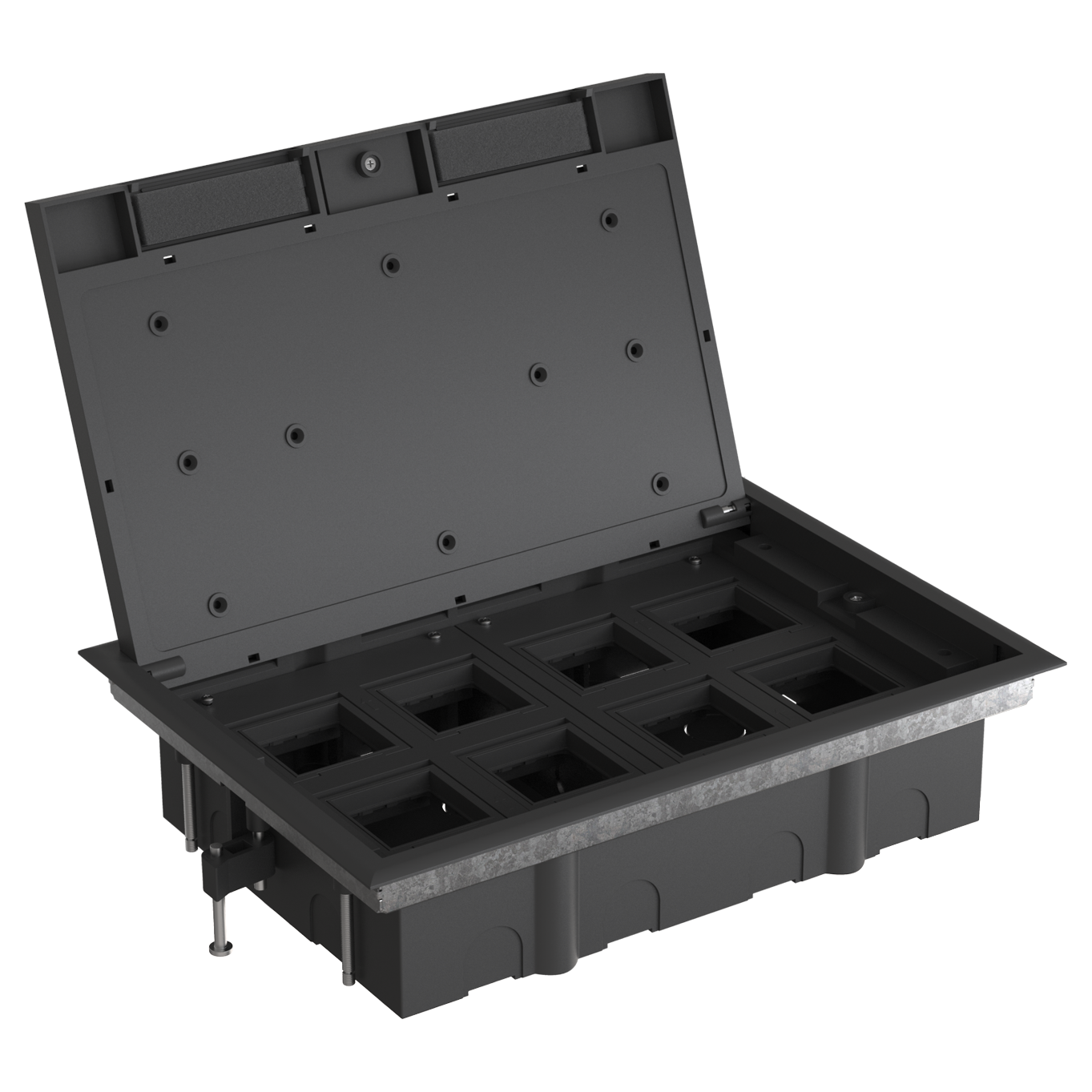 MultiDesk Люк на 16 модулей IP40 для фальшпола с монтажной коробкой, тип MDK10