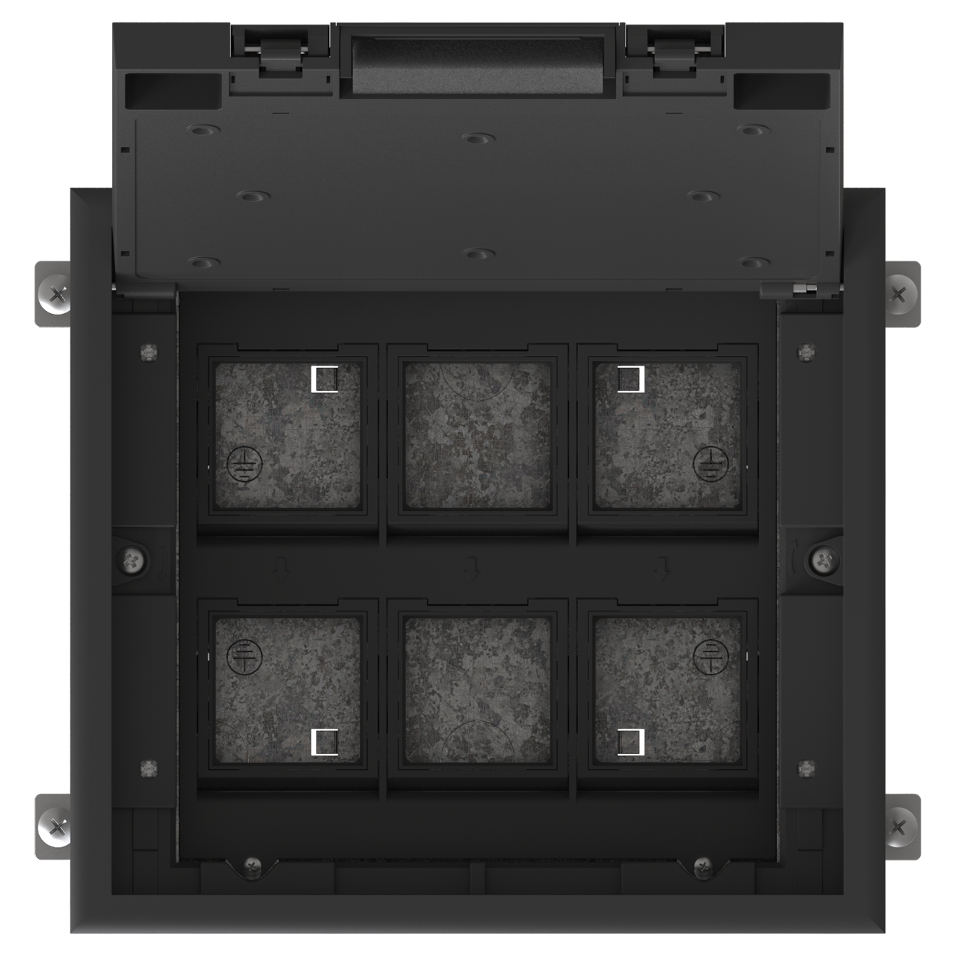 MultiDesk Люк на 12 модулей IP40 для бетонных полов с монтажной коробкой, тип MDK10
