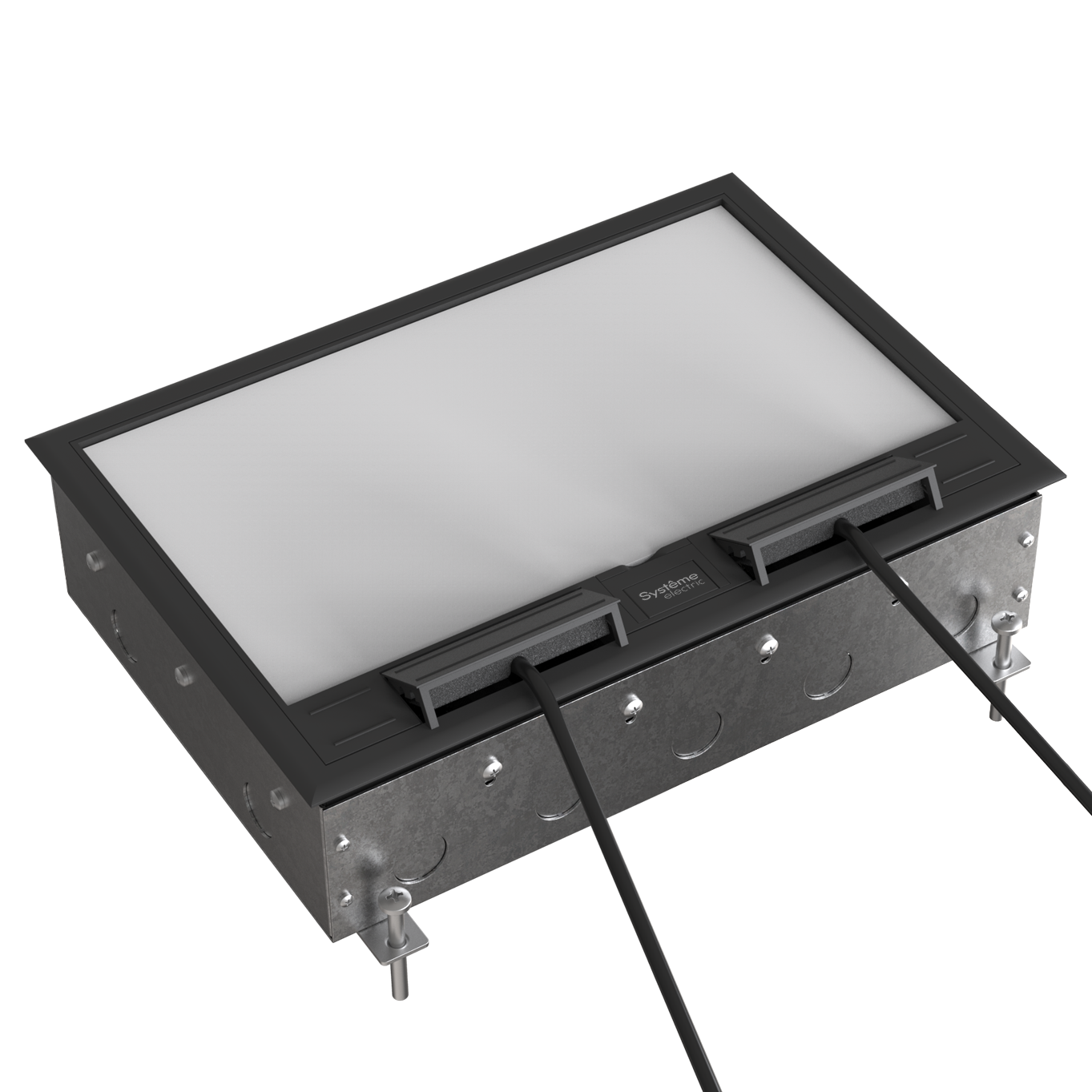MultiDesk Люк на 24 модулей IP40 для бетонных полов с монтажной коробкой, тип MDK10