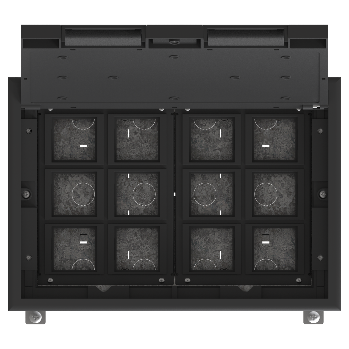 MultiDesk Люк на 24 модулей IP40 для бетонных полов с монтажной коробкой, тип MDK10