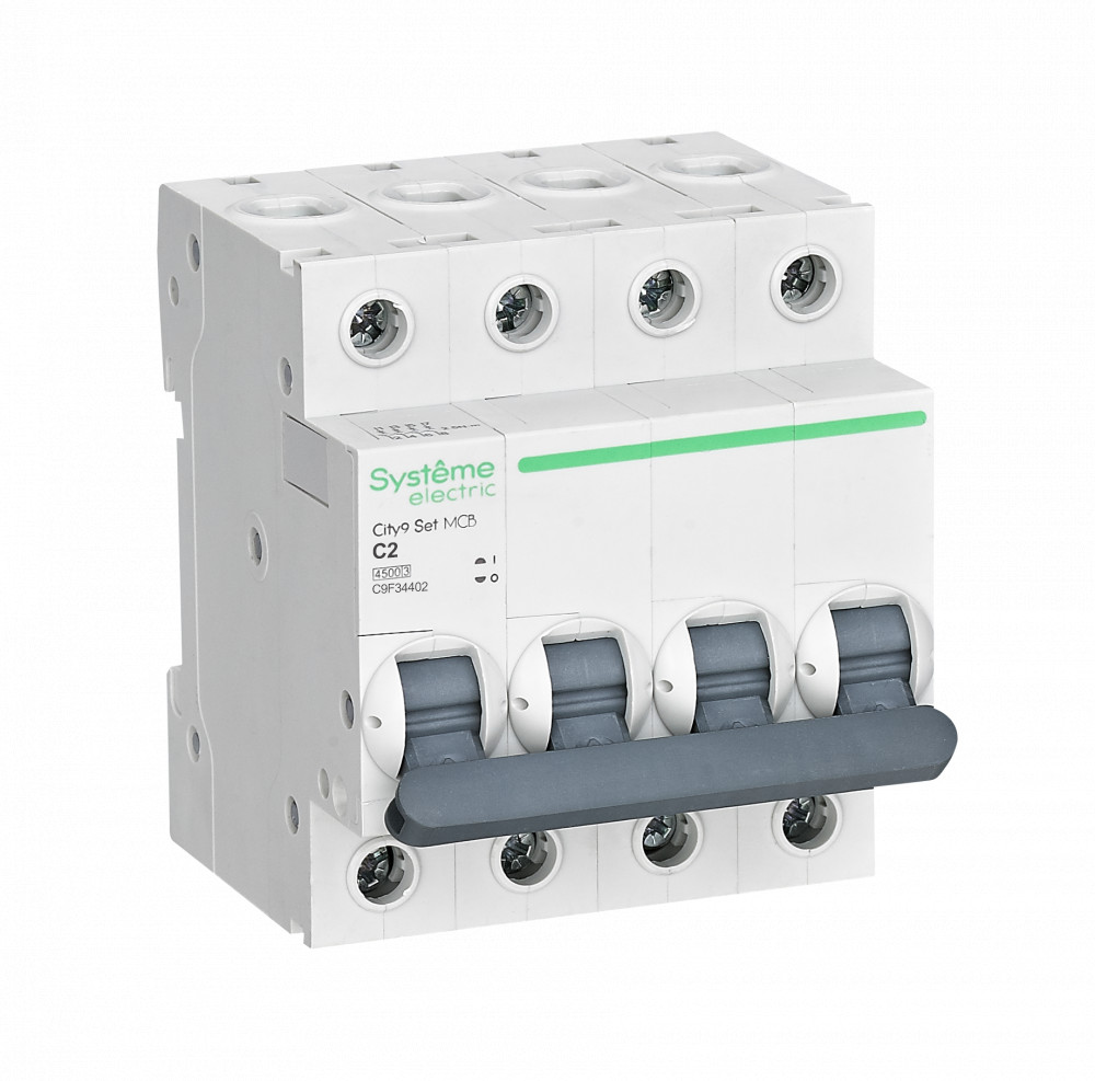 City9 Set Автоматический выключатель C 2A 4P 4,5kA