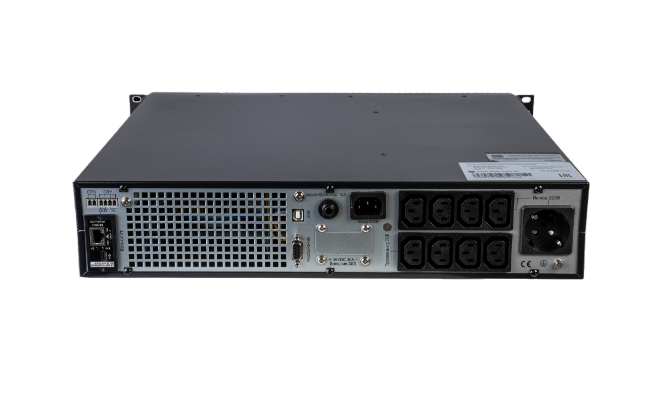 ИБП SRTSE 2 поколения 1000 ВА/Вт, 2U, 8 C13+1 Schuko, USB, RS-232, сухие контакты, SNMP-карта