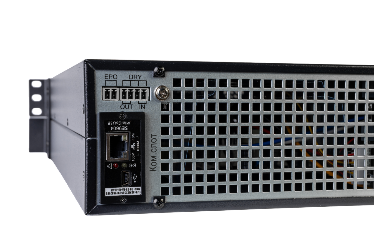 ИБП SRTSE 2 поколения 1000 ВА/Вт, 2U, 8 C13+1 Schuko, USB, RS-232, сухие контакты, SNMP-карта