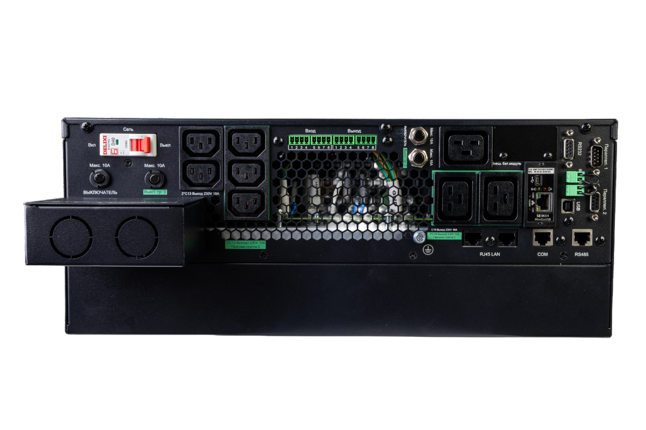 ИБП SRTSE 2 поколения 6000 ВА/Вт, 4U,5 C13+3 C19,USB,RS-232,RS485,COM,сухие контакт,SNMP