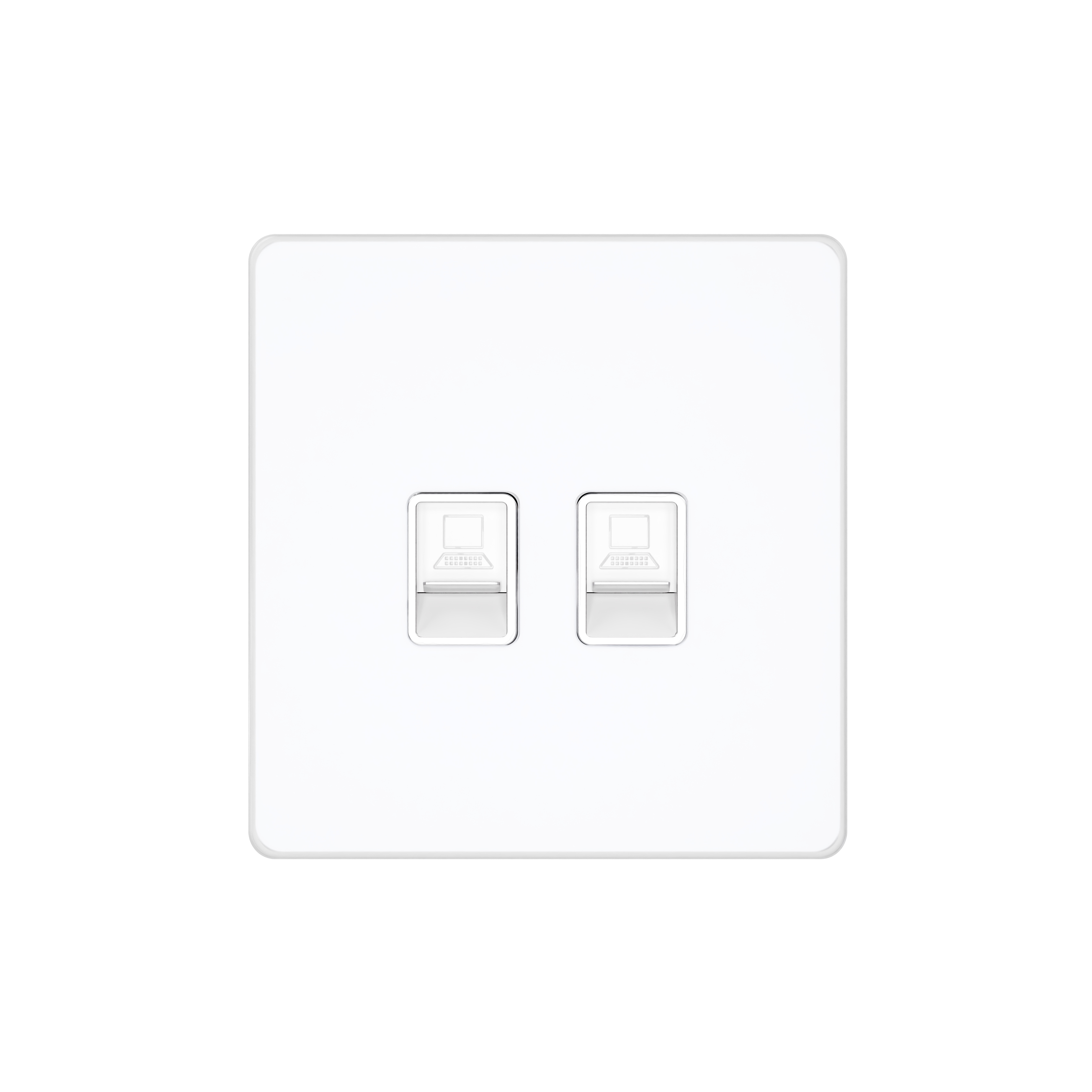 Systeme Infinity, Розетка информационная С/У RJ-45 кат.6 2-я, Арктический лед