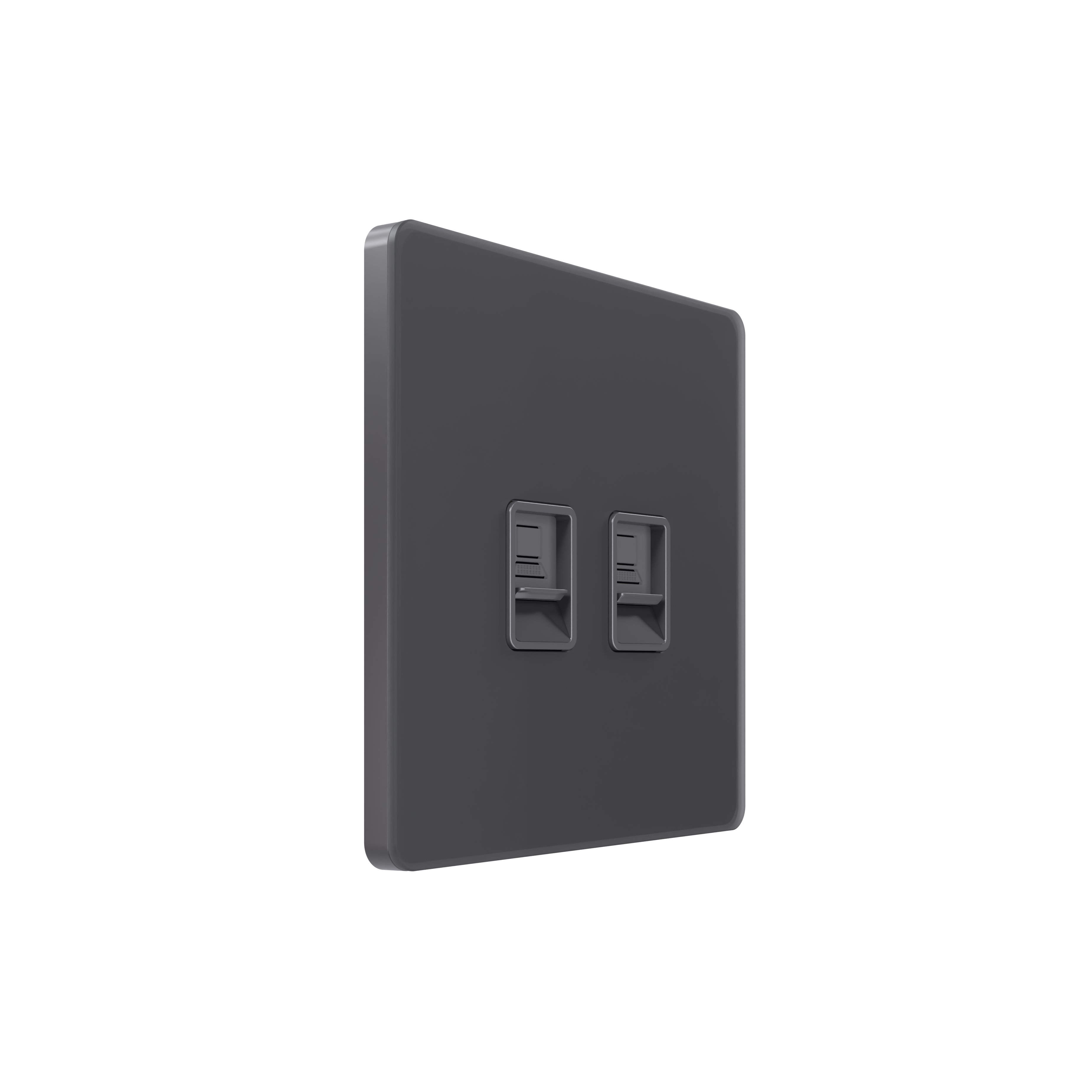 Systeme Infinity, Розетка информационная С/У RJ-45 кат.6 2-я, Вулканический пепел