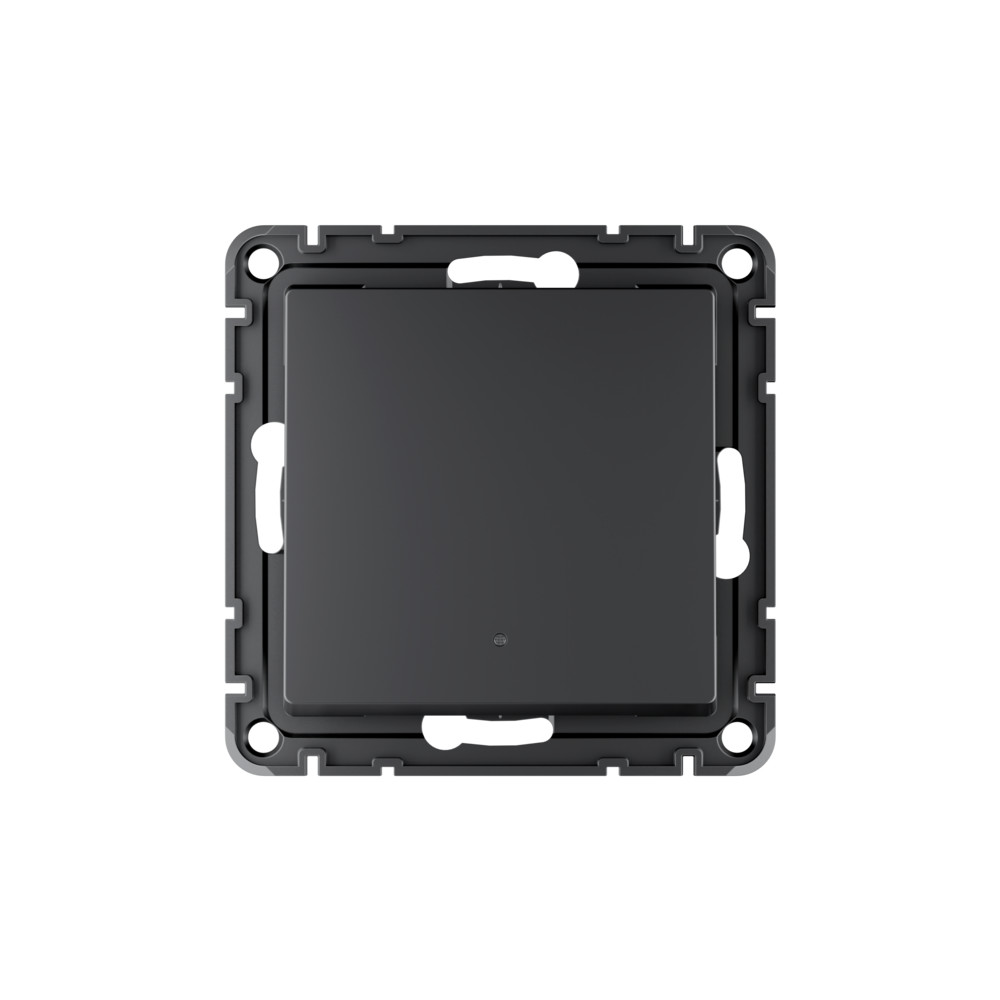 ATLASDESIGN SMART 1-кл. ВЫКЛЮЧАТЕЛЬ с подсв., Zigbee, сх.1, L+N, 10А, мех., КАРБОН