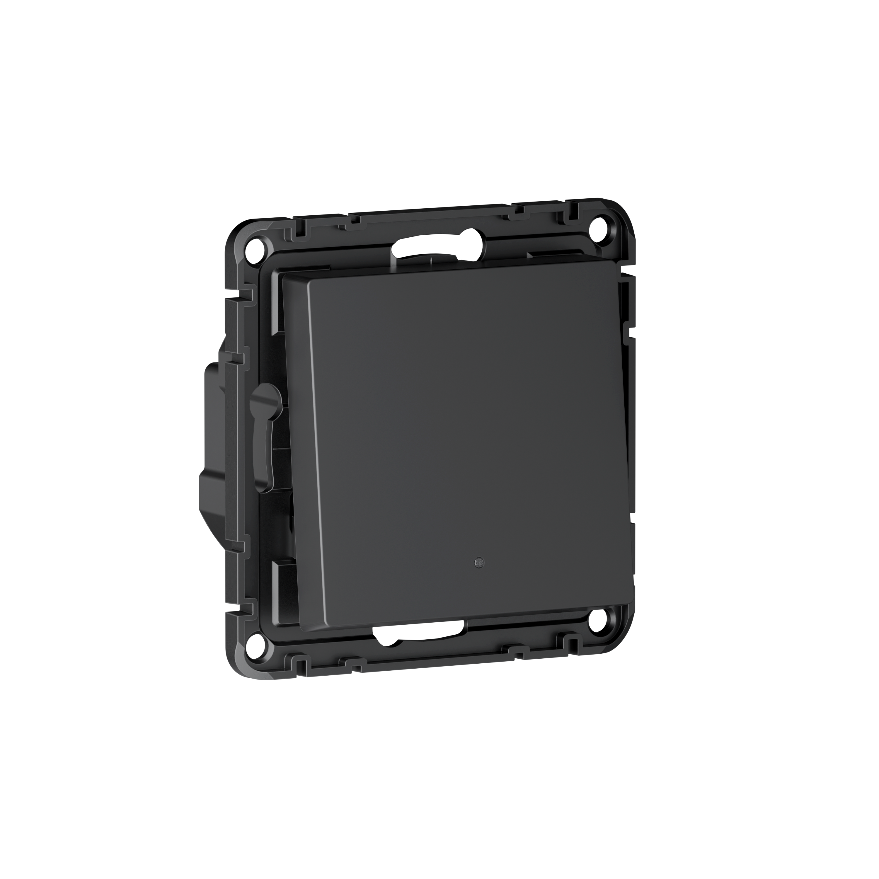 ATLASDESIGN SMART 1-кл. ВЫКЛЮЧАТЕЛЬ с подсв. с опц.нейтралью, Zigbee, сх.1, L(N), 10А, мех., КАРБОН
