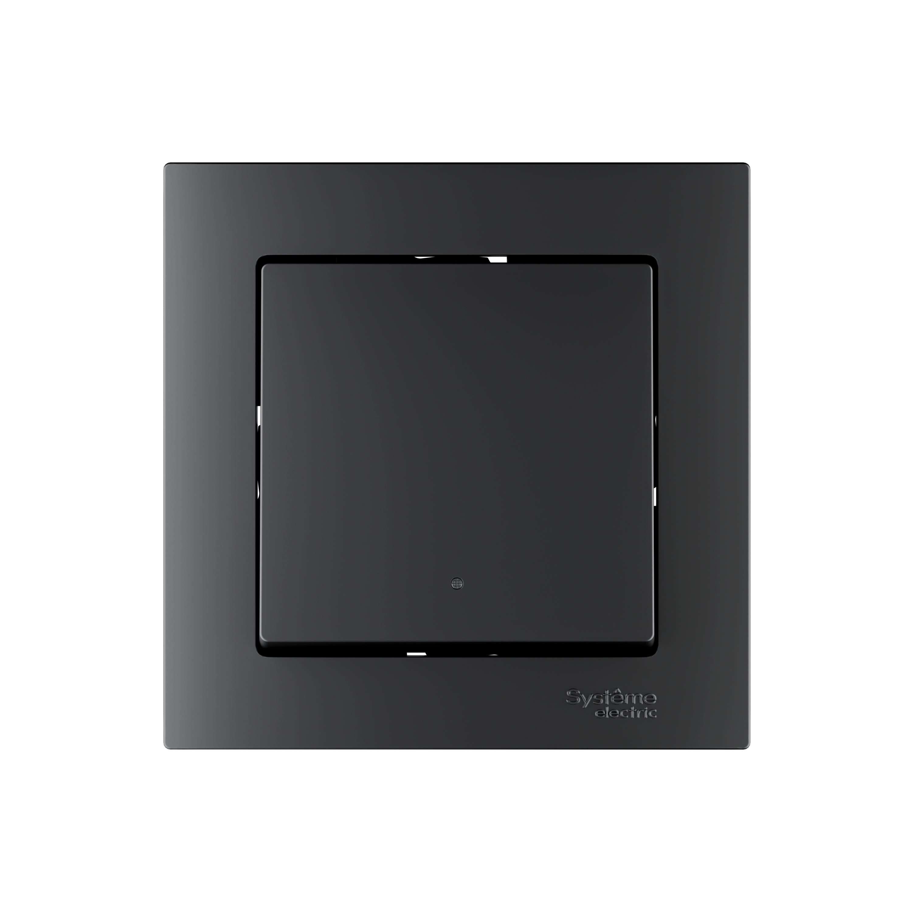 ATLASDESIGN SMART 1-кл. ВЫКЛЮЧАТЕЛЬ с подсв. с опц.нейтралью, Zigbee, сх.1, L(N), 10А, мех., КАРБОН