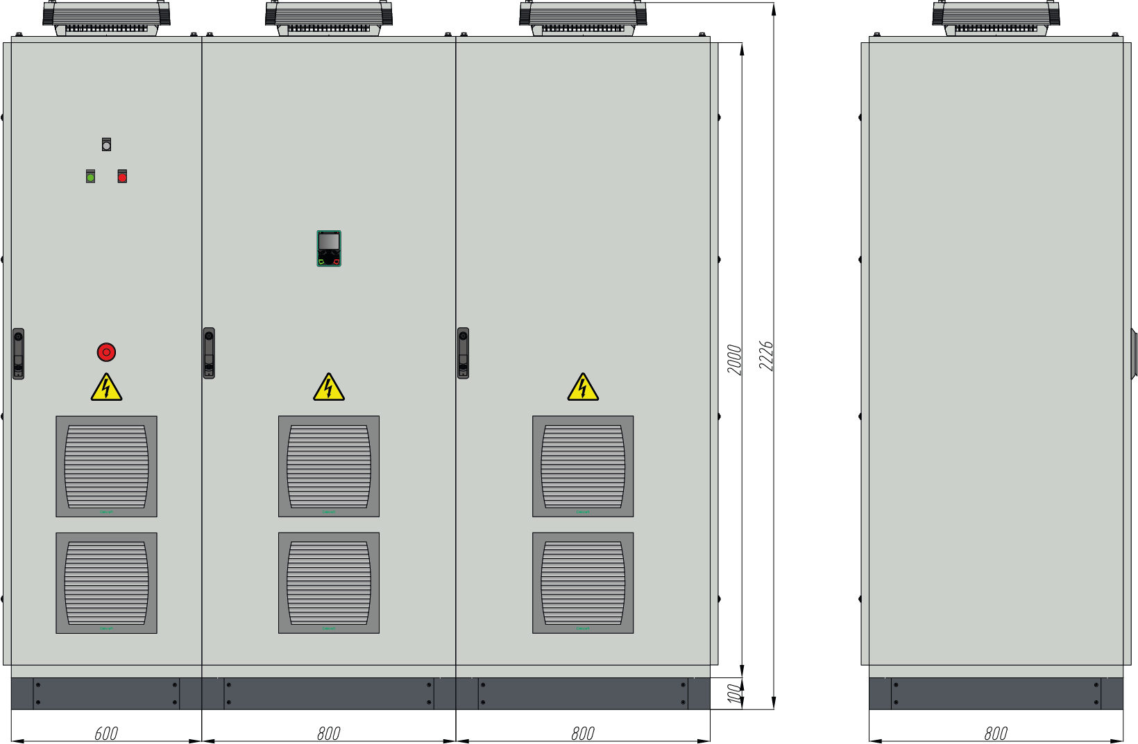 Шкаф управления SEC56ST8MAUT0400 / ПЧ STV900 CABINET 3Ф 400В 560 кВт