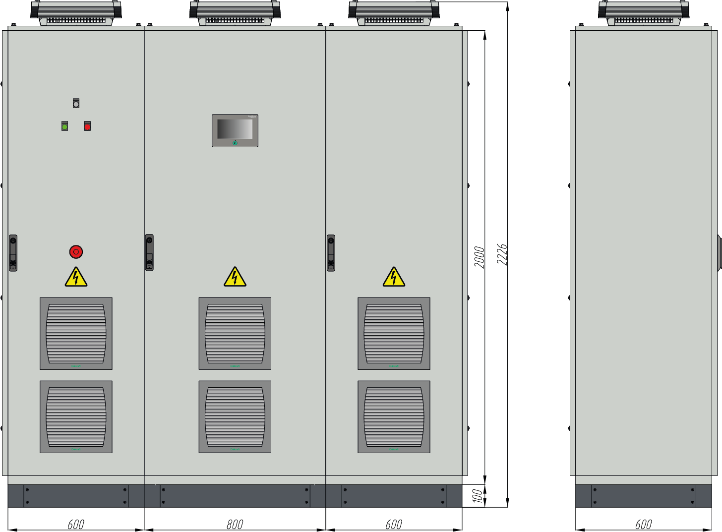Шкаф управления SEC63ST7SAUT0400 / ПЧ STV630 CABINET 3Ф 400В 630/560 кВт