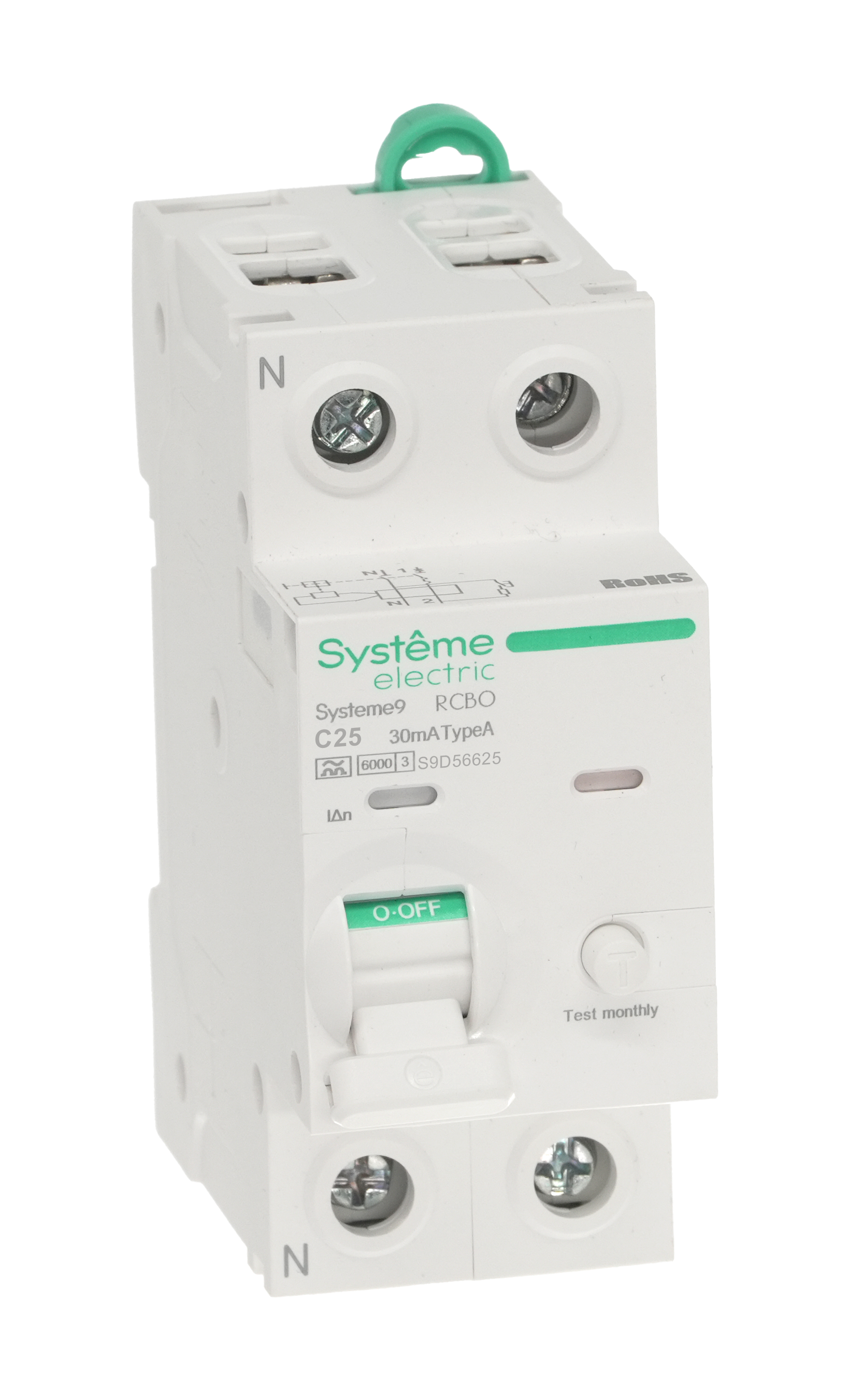 Systeme9 Авт. выкл. диф. тока (АВДТ) 1P+N C 25A 6kA 30мА Тип-A 230В