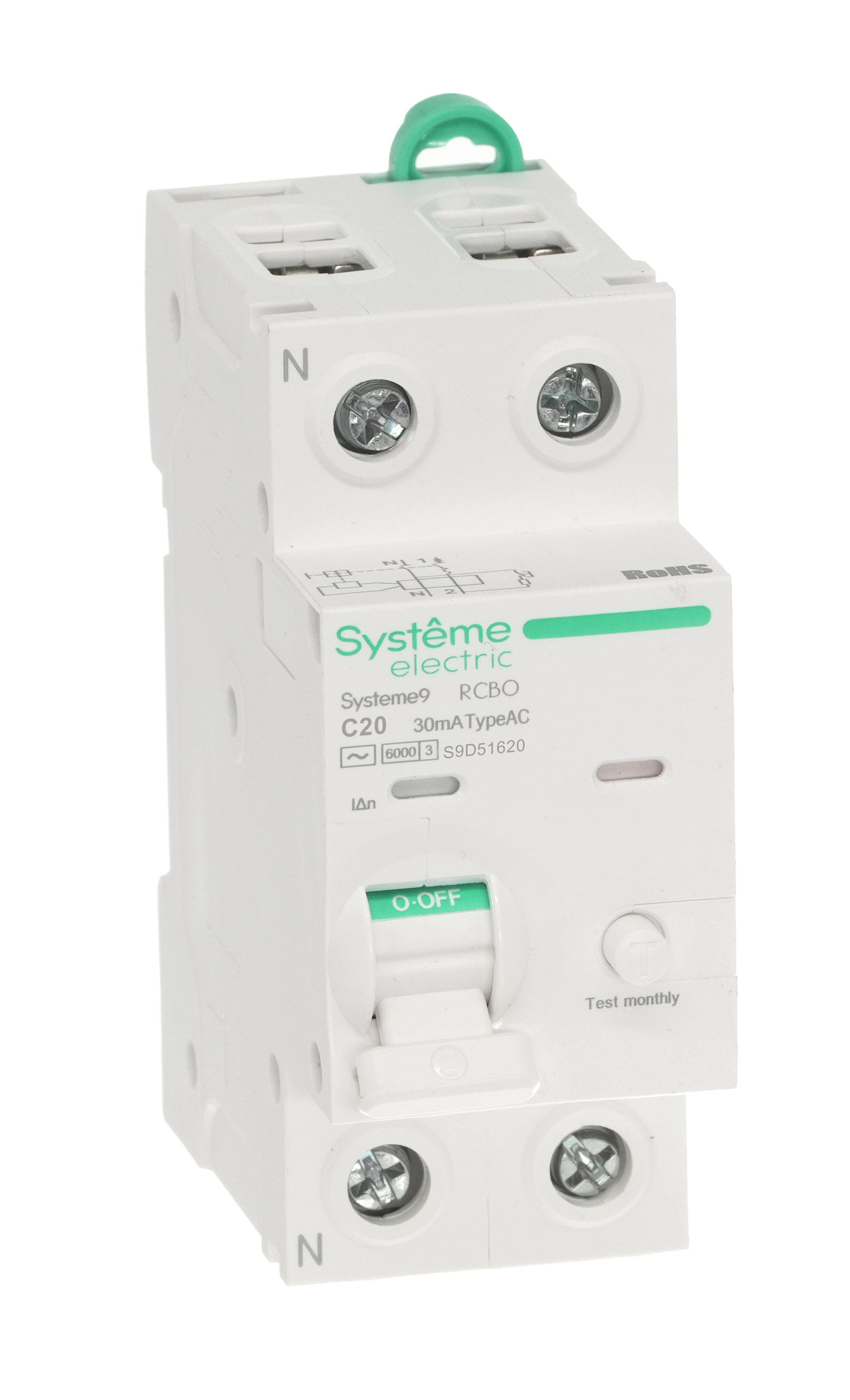 Systeme9 Авт. выкл. диф. тока (АВДТ) 1P+N C 20A 6kA 30мА Тип-AC 230В