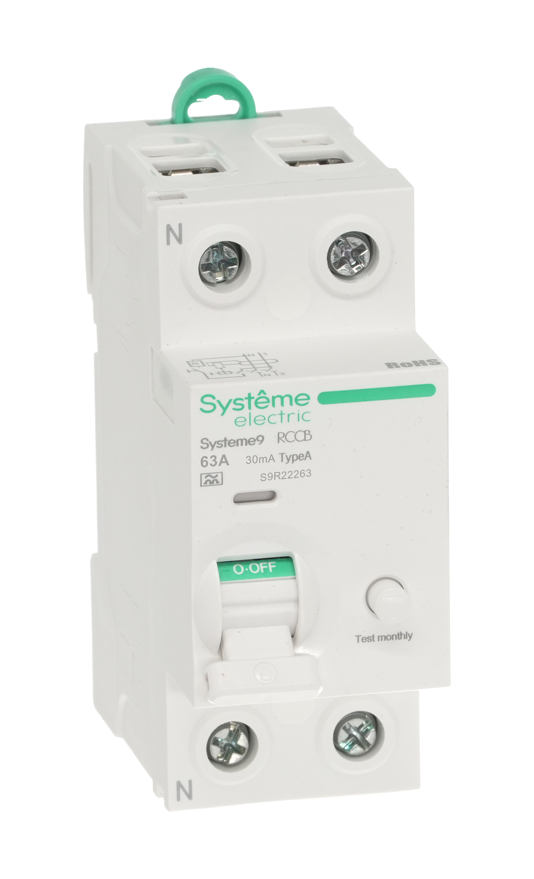 Systeme9 Выключатель дифференциального тока (ВДТ) 63A 2P 30мА Тип-A 230В