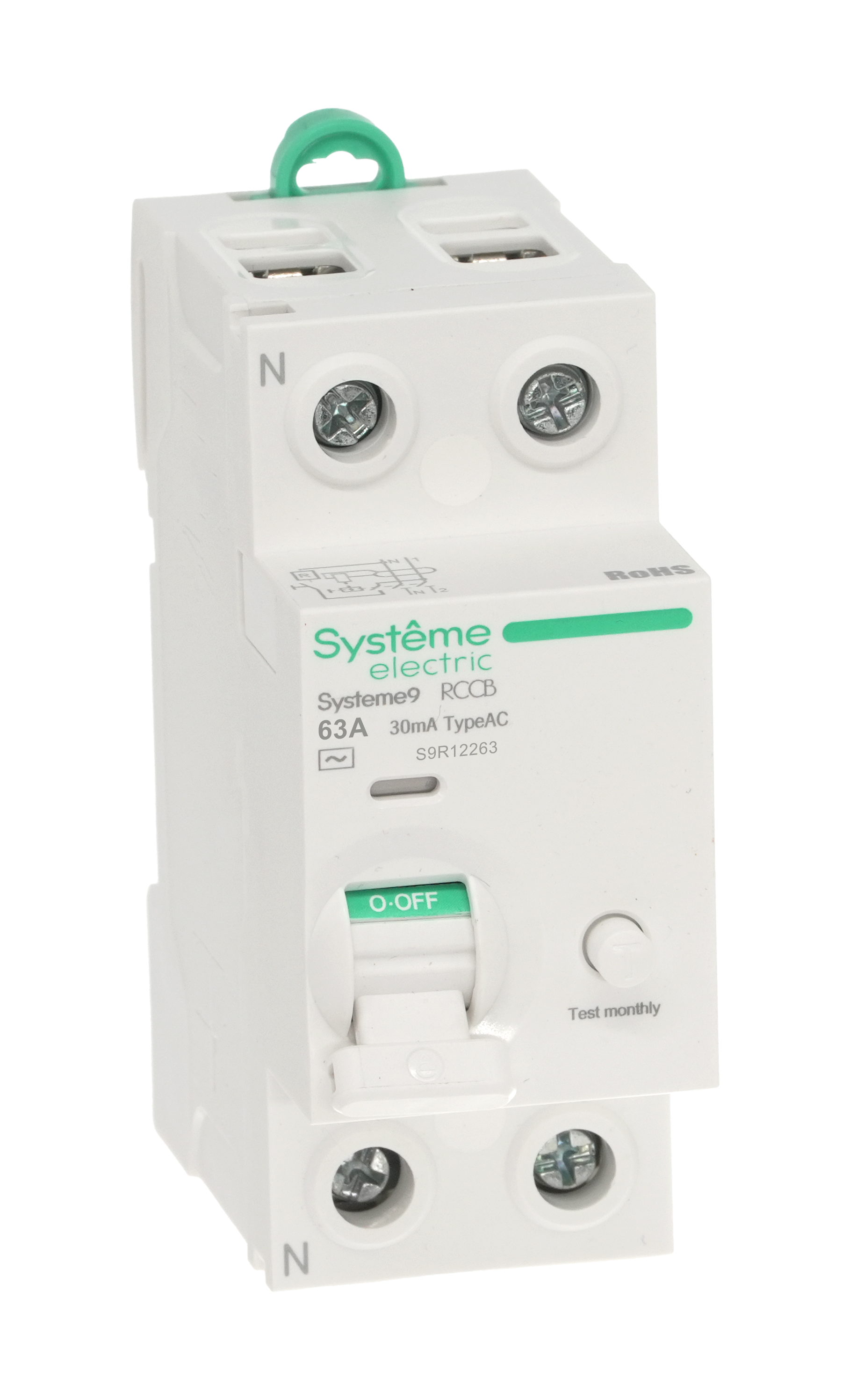 Systeme9 Выключатель дифференциального тока (ВДТ) 63A 2P 30мА Тип-AC 230В