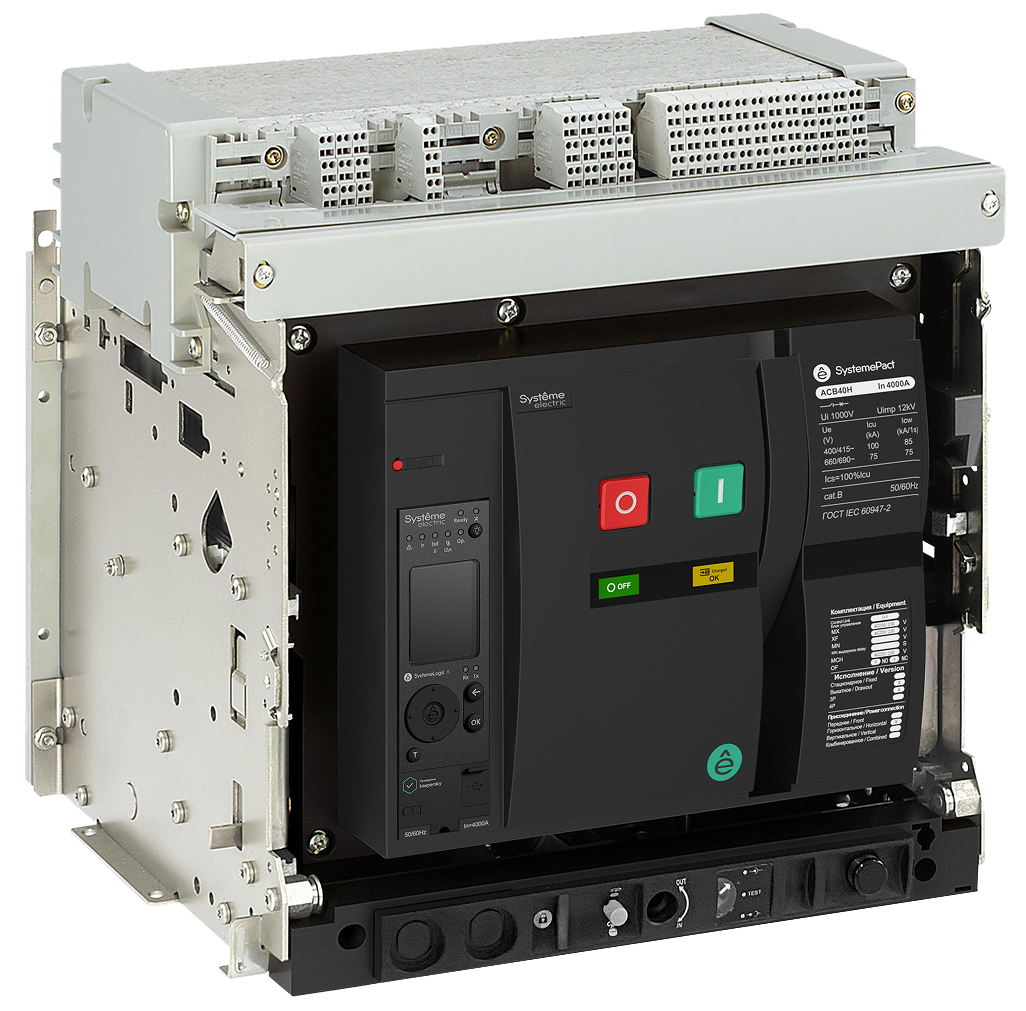 ВОЗДУШНЫЙ АВТ.ВЫКЛ.SYSTEMEPACT ACB40H 2500A 3P SLX ВЫК,ВП MCH+MX+XF AC230V